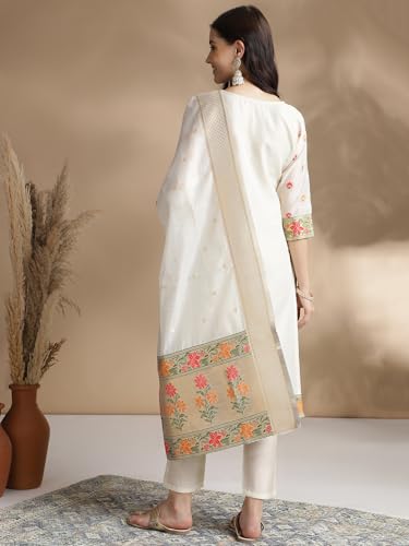 Image of arriva fab Women's Embroidery Kurta Set With Duppata