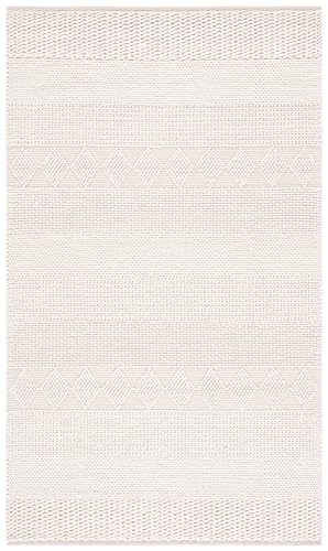 Tapete decorativo rectangular 6 x 9 pies en color marfil