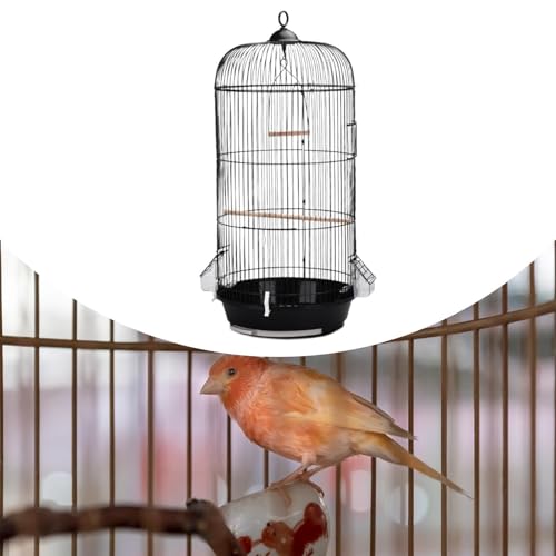 Yunmeryker Belüfteter, Robuster Vogelkäfig Im Europäischen Stil, Runder Metallkäfig für-7