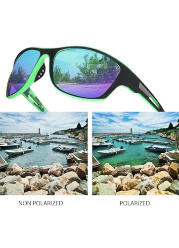 Image of Polarized Sports Sunglasses for Men & Women | UV400 Protection | Lightweight Driving, Fishing, Cycling, Running & Outdoor Sunglasses with TAC Lens