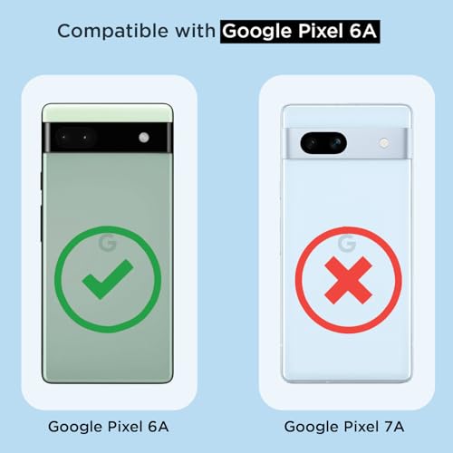 Image of Amazon Basics Back Cover for Google Pixel 6A 5G Mag-Safe Shockproof PC + TPU Protective Case Magnetic Support Bumper Case (Transparent Mag-Safe)