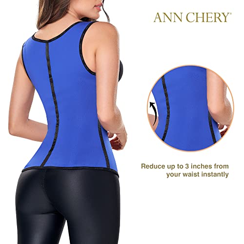 Ann Chery Corset Waist Trainer for Women’s Weight Loss - Colombian Waist Cincher - 3 Hook Latex Vest Body Shaper Blue3