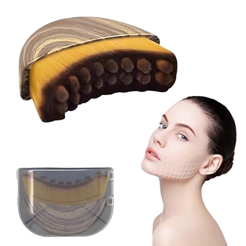 Lymphatic Contour Face Brush – Lymph Face Dry Brush & Gua Sha Tool, Super Soft Drainage Massager for Puffiness, Jawline Sculpting, Ergonomic Portable Beauty Tool for Sensitive Skin