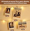 Luci per Foto, 12M Lucine LED Decorative per Camere Filo con Mollette 60 Clip, Luci LED a Batteria per Parete Camera Natale Feste Matrimonio Compleanni - Bianco Caldo #3