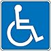 Accuform FRA205RA Engineer-Grade Reflective Aluminum Handicapped Parking Sign (New York, Texas), Legend "(Wheelchair Symbol)", 24" Length x 24" Width x 0.080" Thickness, White on Blue