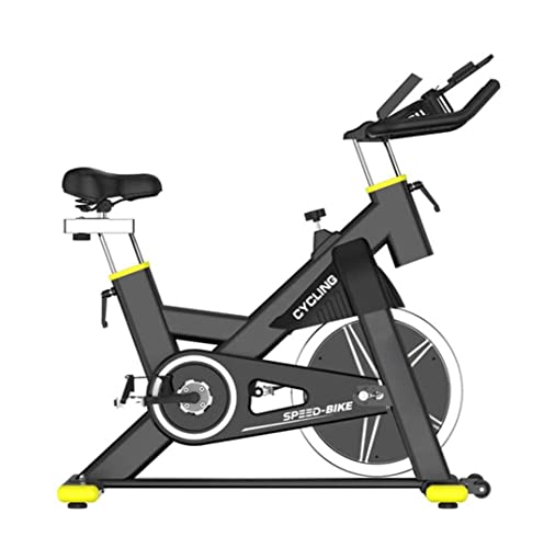 Image of Exercise Bike Indoor Cycling Bike Stationary Comfortable Seat Cushion Multi - Grips Handlebar Heavy Flywheel 440 Lbs Weight Capacity Black