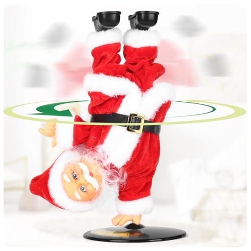SdeNow Singing Dancing Inverted Rotating Santa Claus Christmas Animatronics Musical Breakdancing...