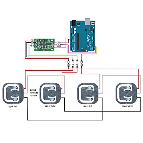 DIYmalls 4pcs Load Cell 50kg Half Bridge Strain Gauge Human Body