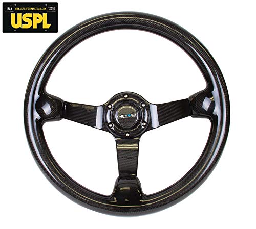 NRG Innovations Full Carbon Fiber Steering Wheel ST-036CF-1 + U.S. Performance Lab Air Freshener
