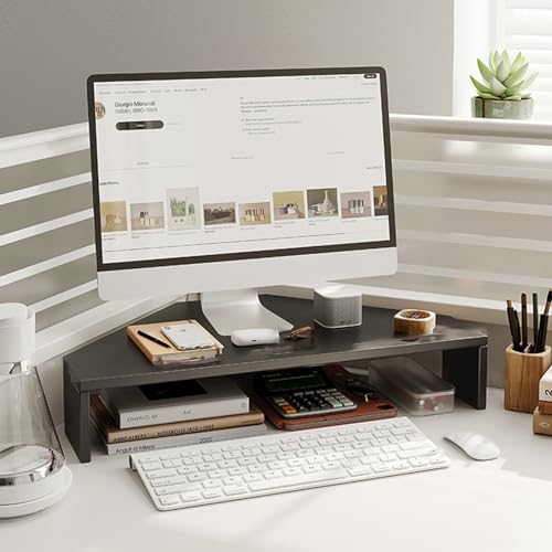 Support de moniteur d'angle de bureau rehausseur d'écran avec rangement - 2