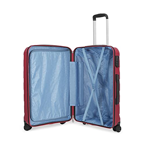 Image of Aristocrat Porto 65 Cms Medium Check-in Polypropylene Harsided 8 Spinner Wheels Soft Luggage /Suitcase /Trolley Bag - Maroon