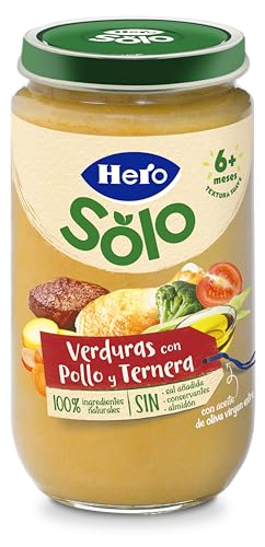 Hero Baby Tarritos de Verduritas con Pollo y Ternera 6+ Meses, 235g
