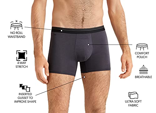 Rhone Men's 5" Boxer Trunk, Everyday Essentials, Ultra-Soft Pima Cotton, Comfort Pouch, Tagless, No Roll Waistband (Iron, X-Large) #TOP1