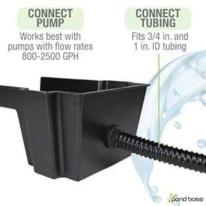 POND BOSS Waterfall Spillway, 8 inch Wide Weir, Waterfall Box, Smooth Flow, Durable Construction, Easy to Install, Great for Waterfalls, Pondless Water Features and Streams POND BOSS Waterfall Spillway 8 inch Wide Weir Waterfall Box Smooth Flow Durable Construction Easy to Install Great for Waterfalls Pondless Water Features and Streams