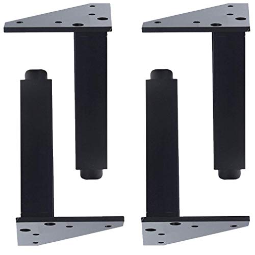 Juego de 4 patas de sofá de repuesto de madera con base de latón para muebles nórdicos modernos para armarios de televisión/reposapiés de 15 cm