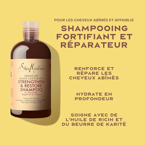 Shampooing À 'huile De Ricin De Jamaïque Shea Moisture Le Flacon De 384ml - vue 2