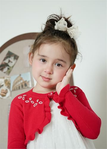 Toddler Girls Cardigan Sweater Bolero Shrug Kids Long Sleeve Cropped Dress Up Button Closure Jacket Tops3