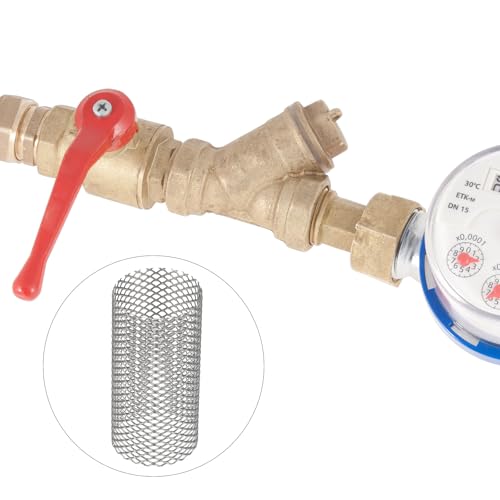 Image of PATIKIL 4 Pcs 22mm OD Strainer Mesh, 42mm H Screen Y Shaped Strainer Filter Valve Mesh Screen 304 Stainless Steel Strainer Mesh for Debris Pump Water Oil Separation