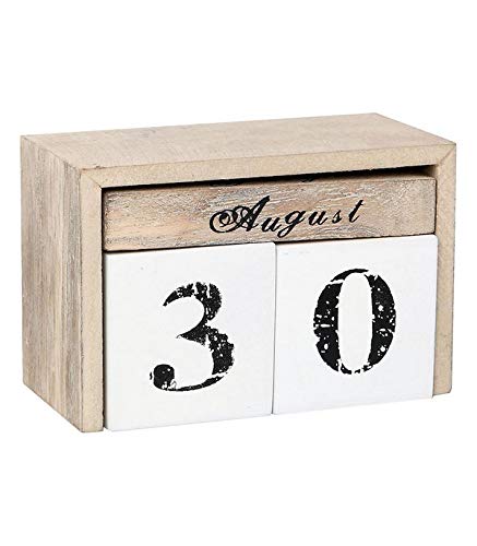 BigBuy Home S1123388 Wooden Calendar 114851