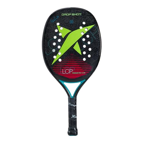 RAQUETE DE BEACH TENNIS DROP SHOT PREMIUM PRO 1.0 BT, PRETA
