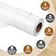 KEWUZY Plotterfolie Textil Weiß, 30.5cm × 5m Heat Transfer Vinyl Flexfolie Rollen, Transferfolie Plotter Flexfolie für Eisen Heiße Presse, T-Shirts & Mehr Stoffen, DIY Muster