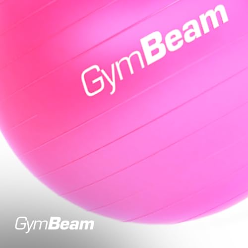 GymBeam Gymnastikball 85 cm - Inkl. Pumpe, verbessert Stabilität und Körperkontrolle, lindert Rückenschmerzen, geeignet für Kräftigungsübungen und Prävention von Rückenschmerzen, Sitzball (Pink)