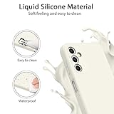 Yisica Silicone Case for Samsung Galaxy A14 Case, Silky-Soft Touch Gel Rubber Cover, Full Protective Shockproof Liquid Bumper Cover for Samsung Galaxy A14 White - Image 3
