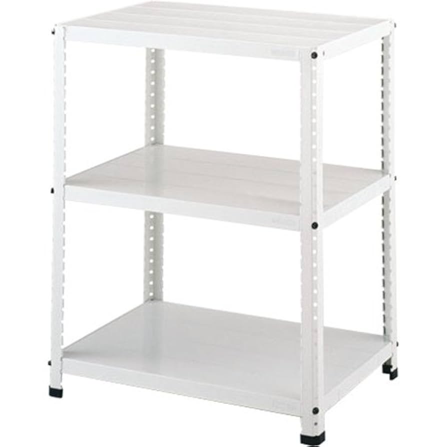 Amazon｜ダイソー スチールラック3段 白 CLE6375－3 約