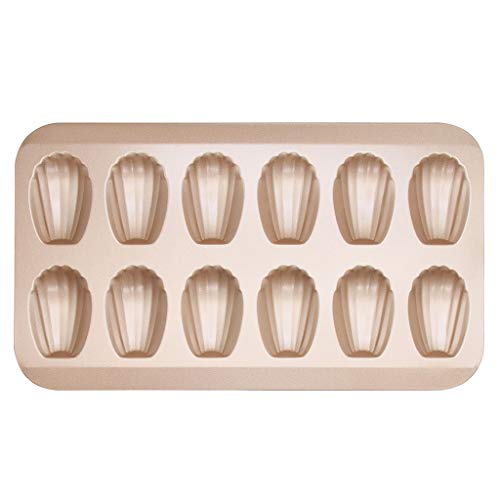 DIY 12Cup Non-Stick Madeleine Pan Shell Shaped Carbon Steel Mold Handmade Baking Mould Tools