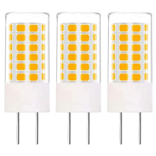 Noobibaba GY6.35 LED Bulb, 12V 4W GY6.35 Bulb, G6.35 Bulb LED T4 JC Type Bi-Pin Base Warm White 3000K