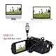 Handheld Video Camcorder FHD 16x Digitalzoom, Trabar DV Digital Kamera mit COMS Sensor, Eingebautem Lautsprecher, 270° Drehbildschirm, Videokamera(Schwarz)