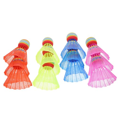 DECOMELODY 12 Piezas Bádminton De Colores Equipo De Bádminton De Bádminton Recreativas Bádminton De Juguete para Volantes De Práctica Al Aire Libre Bádminton Infantil Espuma