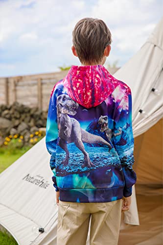 uideazone Hoodies for Boys Girls 3D Printed Hooded Sweatshirts Long Sleeve Pullover Hoody with Pocket 3-16Y
