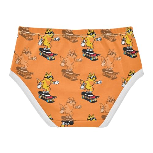 Girls' Underwear Wolf Funny Orange Toddle Brief Panties 23036802