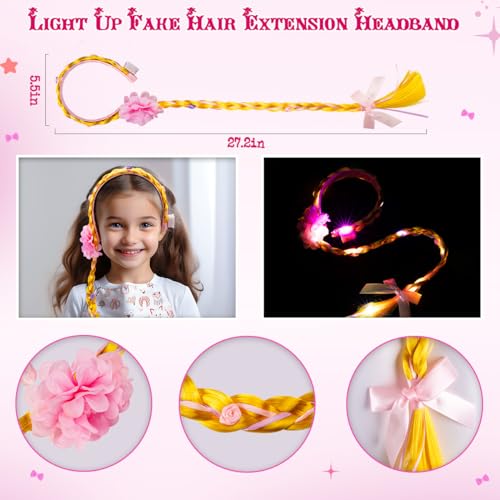 Meland Princess Dresses for Girls - Light Up Princess Dress Up for 3-10 Year Old, Costume for Girls Halloween Birthday