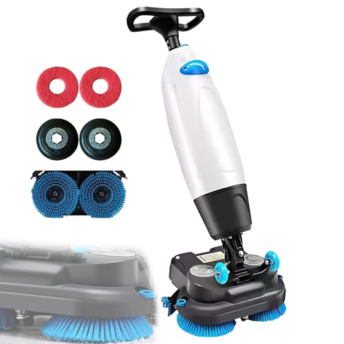 SEDAMORALLY Pulidora de Pisos Industrial y Lavadora Eléctrica Portátil, Ancho de Limpieza 17”, Máquina 3 en 1 con Tanques Dobles,Eficiencia 12000 Pies²/H