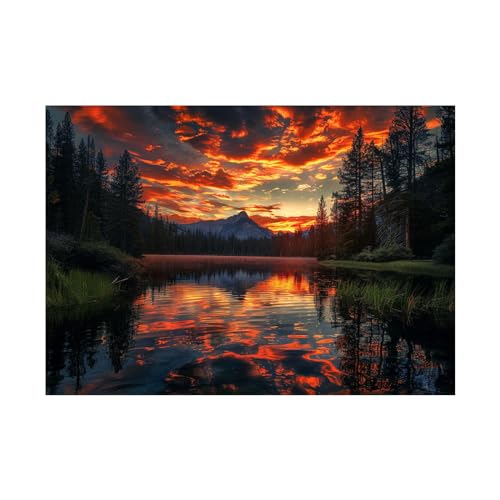 Impression sur toile montagnes haute définition grand format 60x80cm