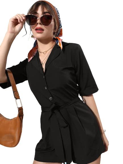 style quotient Women Black Solid Playsuit-picture-16