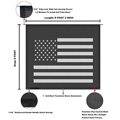 Image of RV Awning Mesh Sun Shade Screen for Motorhome Camper Trailer Sunshade