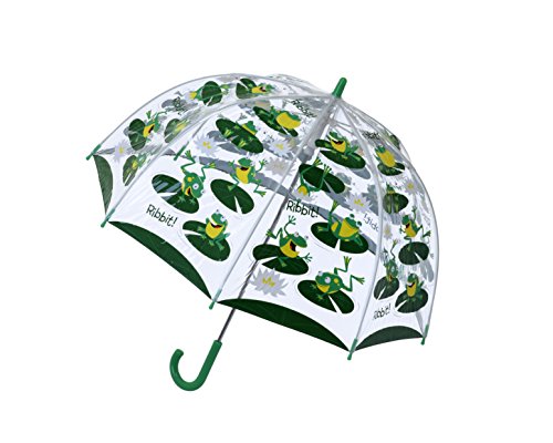 Bugzz Clear Dome Birdcage Kids Umbrella/Frog