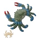 KONTONTY Divertido Juguete De Cangrejo Marino Simulado Modelo De Cangrejo Blando De Gran Tamaño para Que Jueguen Niños Y Niñas Y para Decorar Acuarios.