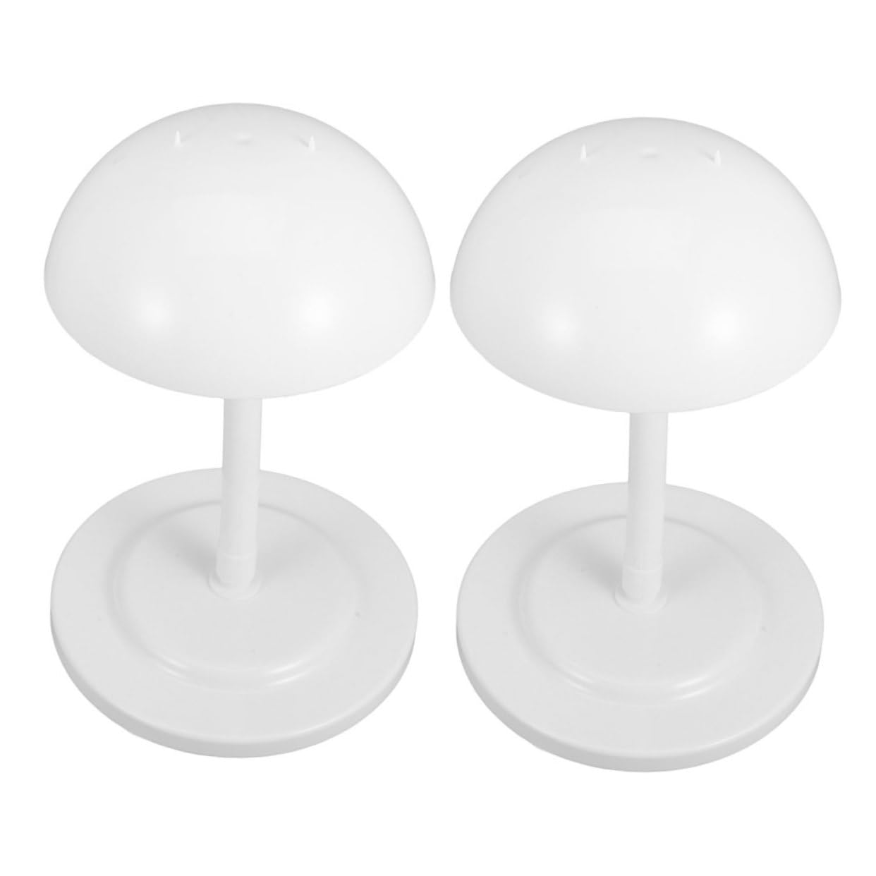 Gatuida 1Pair Adjustable Height Wig Display Stand Portable Hat Holder for Shop Durable Construction Stable Support for Various Wig Styles and Lengths