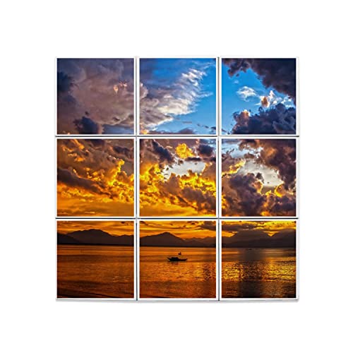 Carreaux céramique coucher de soleil pour crédence cuisine ou fresque murale de salon unique