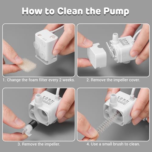 Fuente de Agua de Vidrio para Gatos con Repuesto de Bomba miniatura 5