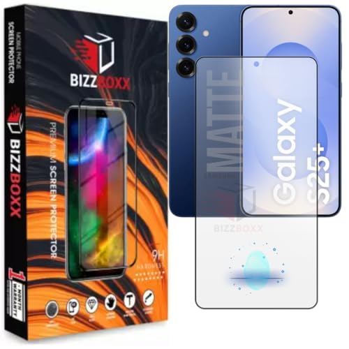Image of Compatible With Samsung Galaxy S25+ 5G D+ AG Matte Tempered Glass Screen Guard Protector Fingerprint Working Gaming Special With Camera Cut (Sam S25 Plus)- Pack of 1