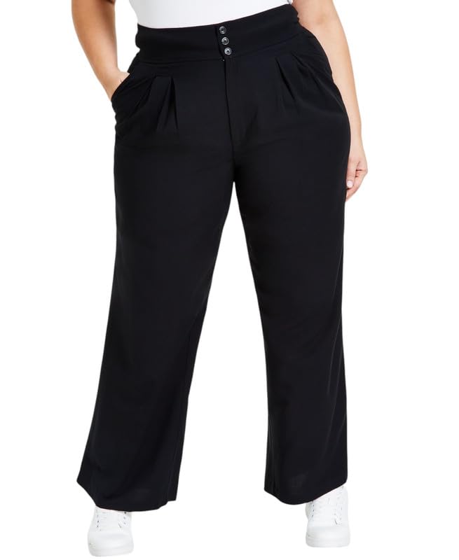 Plus Size Long Vest Wide-Leg Pants