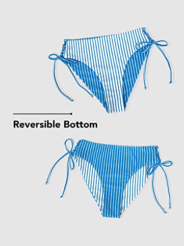 Image of CUPSHE Women's 2 Piece Bikini Set Back Braided Straps with Reversible Bottom