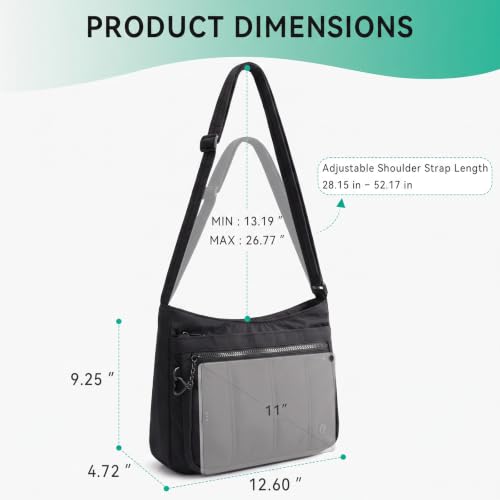 Image of Nylon Crossbody Bag for Women, Lightweight Shoulder Travel Purse