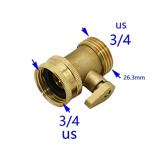 Accessori di giunzione per tubi flessibili Tap da giardino Femmina da 3/4 a 3/4 Valvola di irrigazione in ottone maschile Valvola di irrigazione 1-modo Mobile in metallo Connettori for tubi for acqua