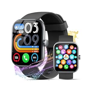 Smart Watch for Men Women(Answer/Make Calls), 1.96″ HD Smartwatch, Fitness Tracker with 110+ Sport Modes, IP68 Waterproof, Heart Rate/Sleep/Step Monitor, Pedometer, Activity Tracker for Android iOS